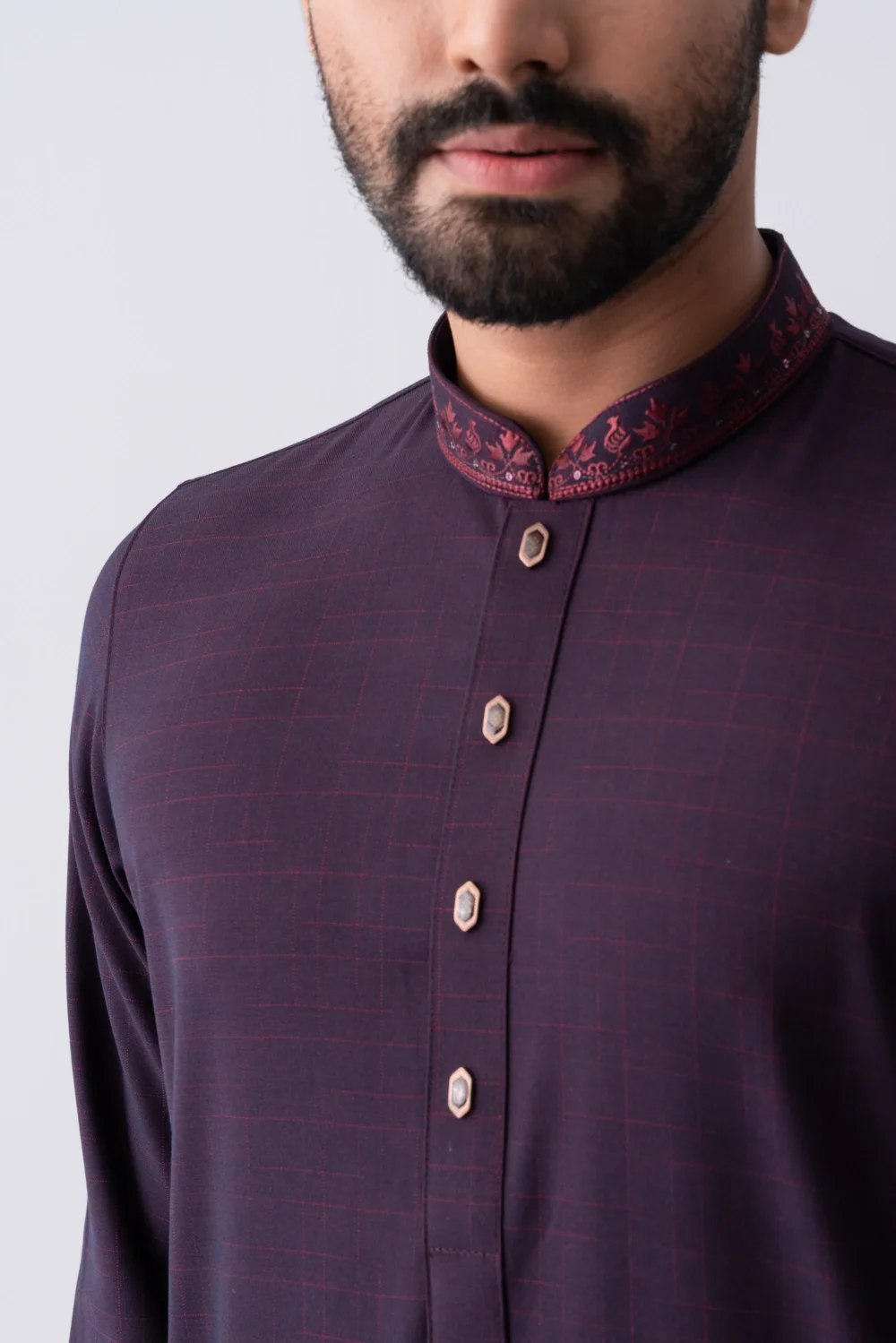 Regular Fit Embroidered Formal Panjabi - Image 2