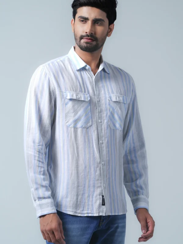 Regular Fit Striped Casual Shirt